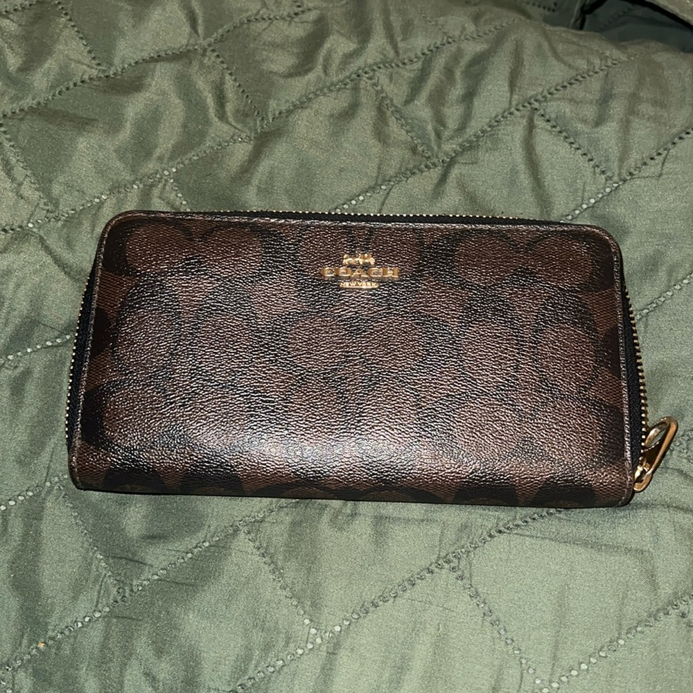 Coach zip around wallet
